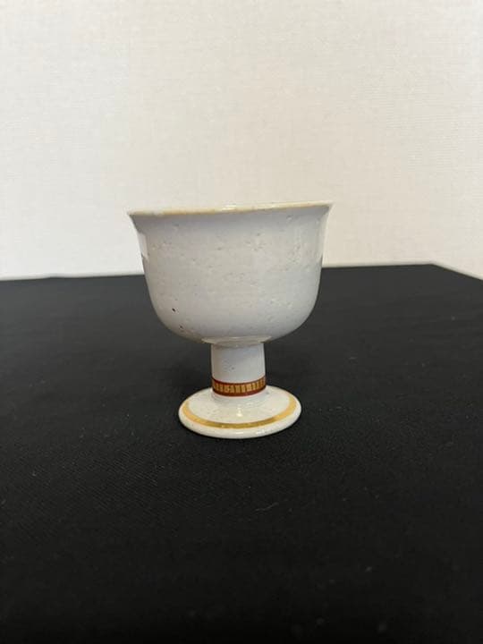 日本工芸会正会員  武腰潤  赤絵 酒盃 共箱 共布 K293