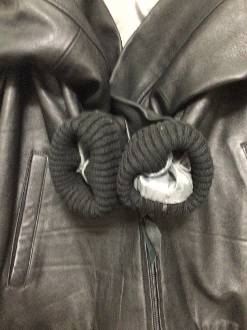 （新規限定出品）schott（ショット）羊革　レザー トラックジャケット　黒　M