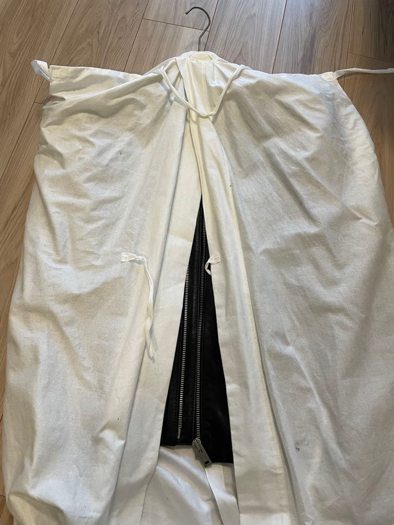 maison margielaブラックレザーシングルライダースジャケット