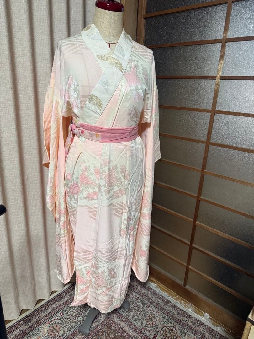 正絹振袖、長襦袢、袋帯、帯揚げ帯締めセット