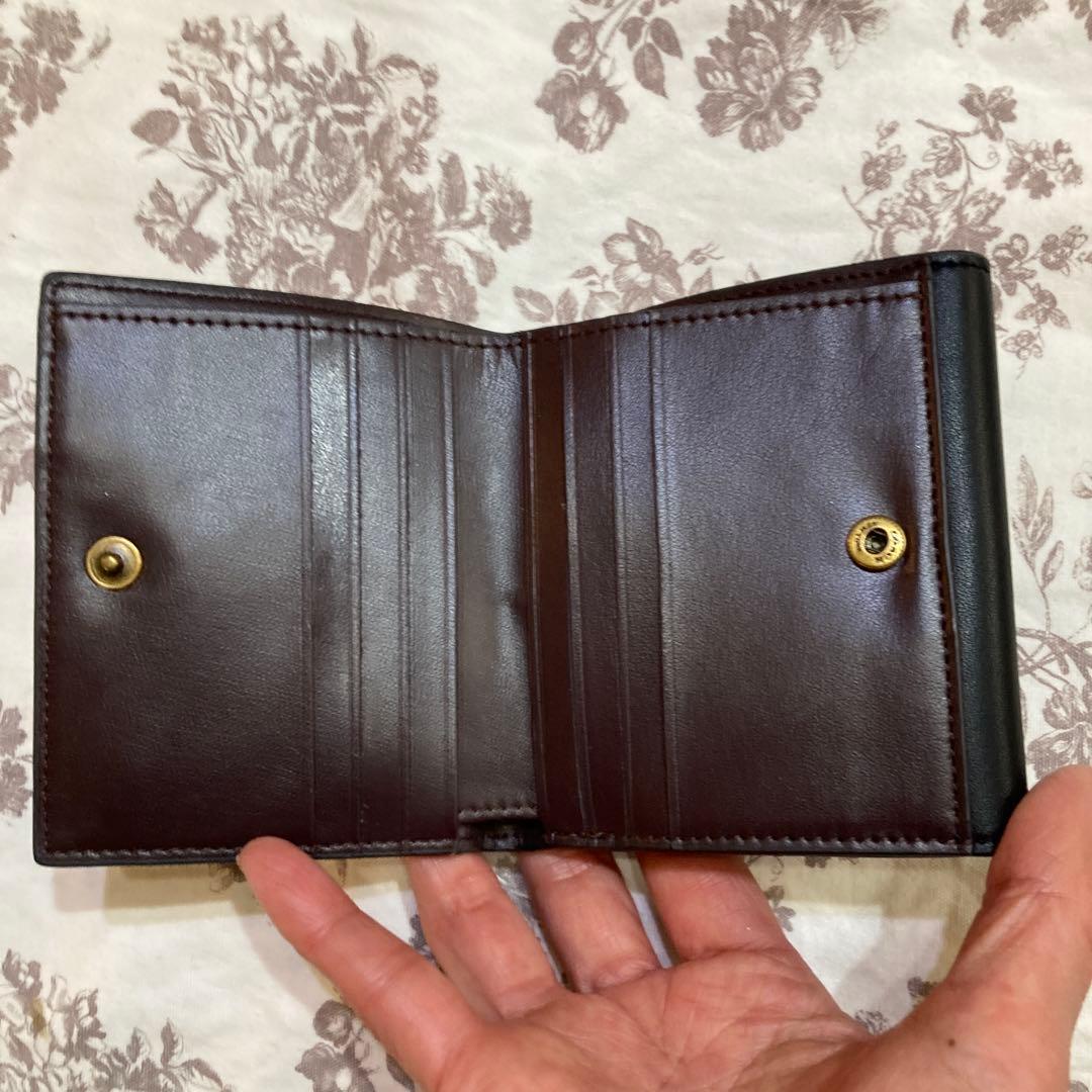 COCO.COACH 二つ折り財布 黒 ブラウン
