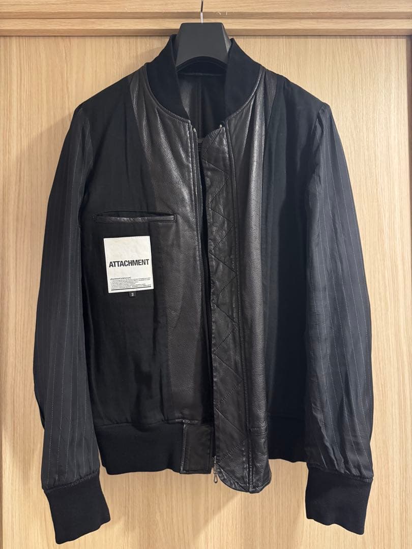 ATTACHMENT(アタッチメント) レザーライダースジャケット 黒