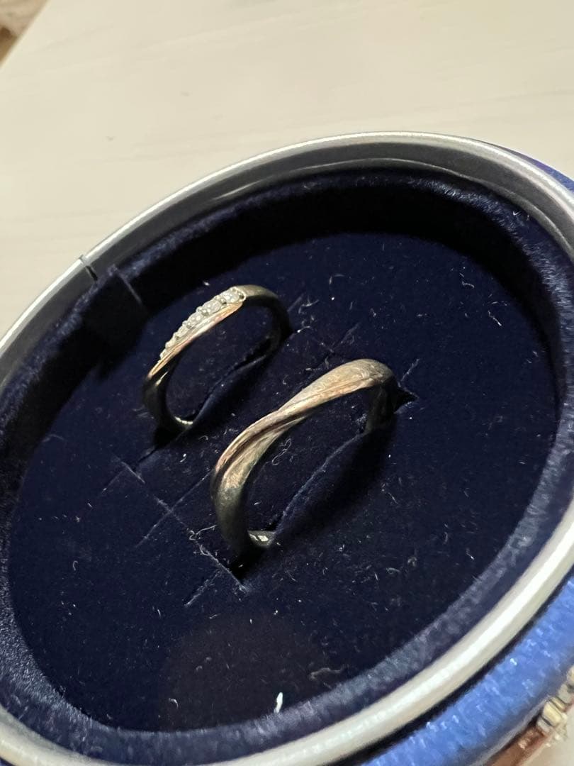 ４℃シルバーK10リング2個セット