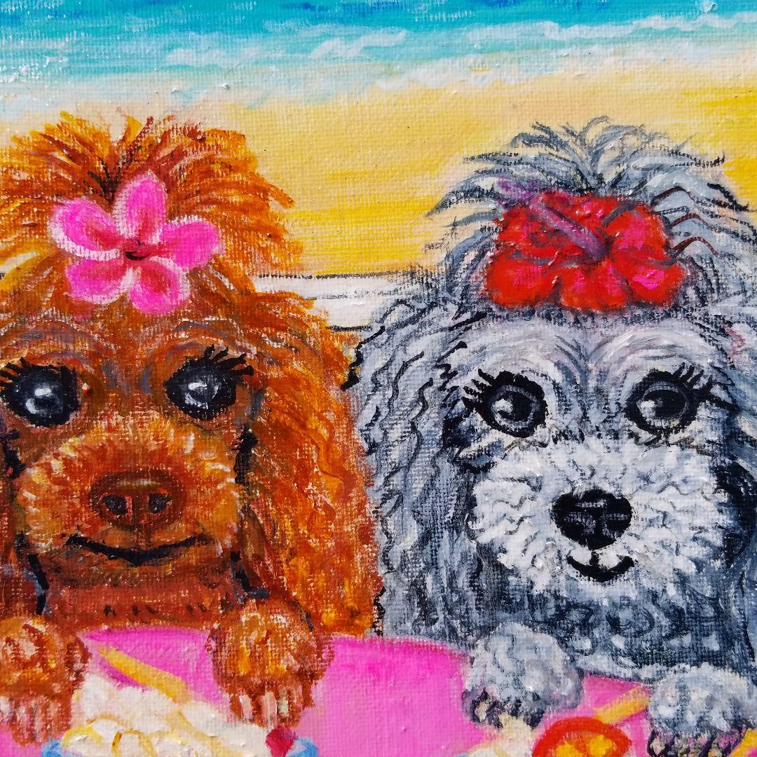 油絵　マミ　ハワイのハウツリーラナイCafeで