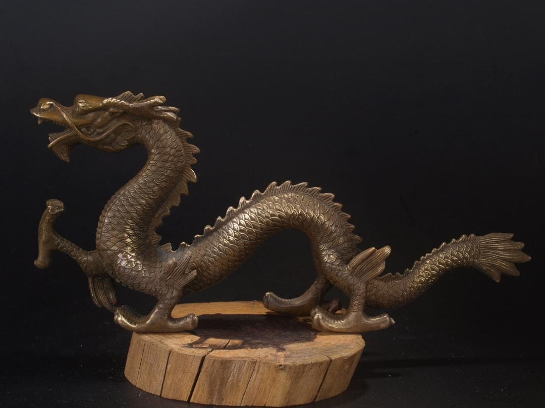 骨董市仕入れ　中国清時代の置物　ヤモリ　縁起物　骨董品 AK883A6-3