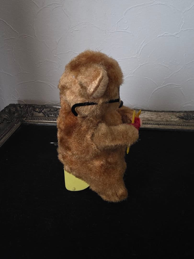 max carlアンティークベア　ゼンマイ 編み物クマ