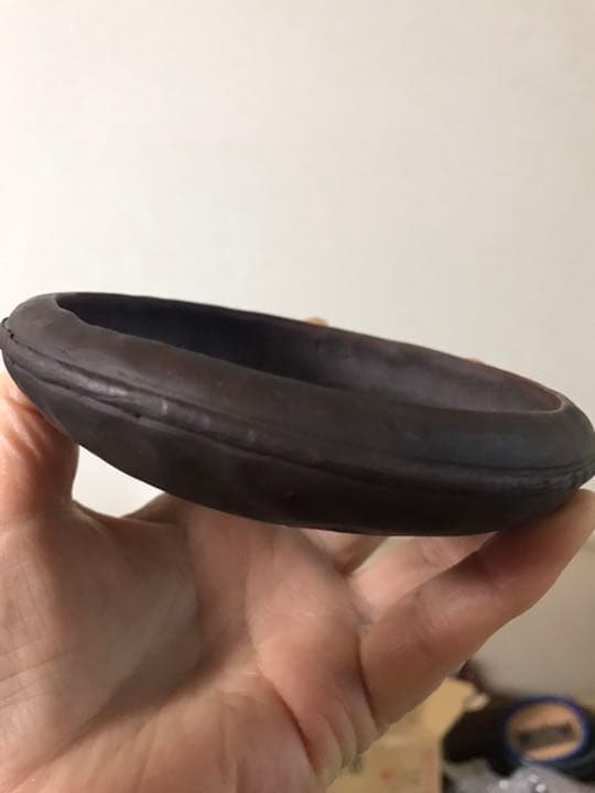 盆栽鉢　名工時代ミニ盆栽鉢紫泥丸浅鉢美芸福専、陶寿三個おまとめ山野草多肉植物