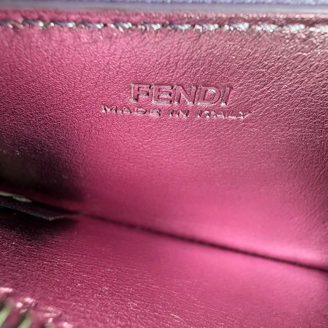 極美品 FENDI FFダイヤモンド フラグメントケース ラミネート 小銭入れ