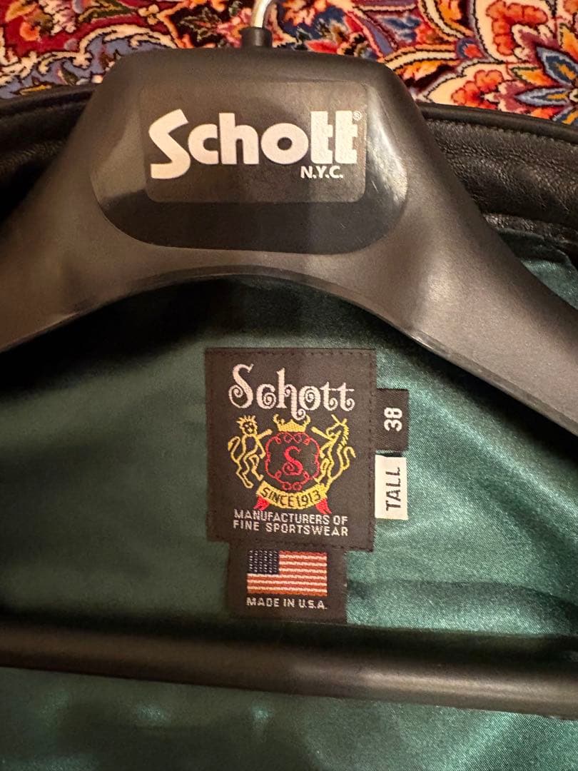 超美品✨希少schott 244US Tallラムレザー38インチ