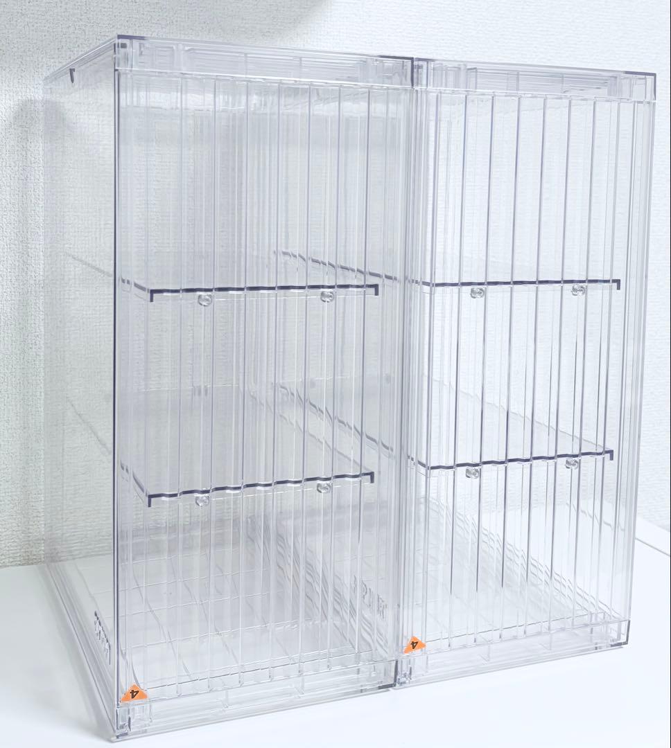 2個 popmart POP ディスプレイボックス 400%クリア（組み立て式）