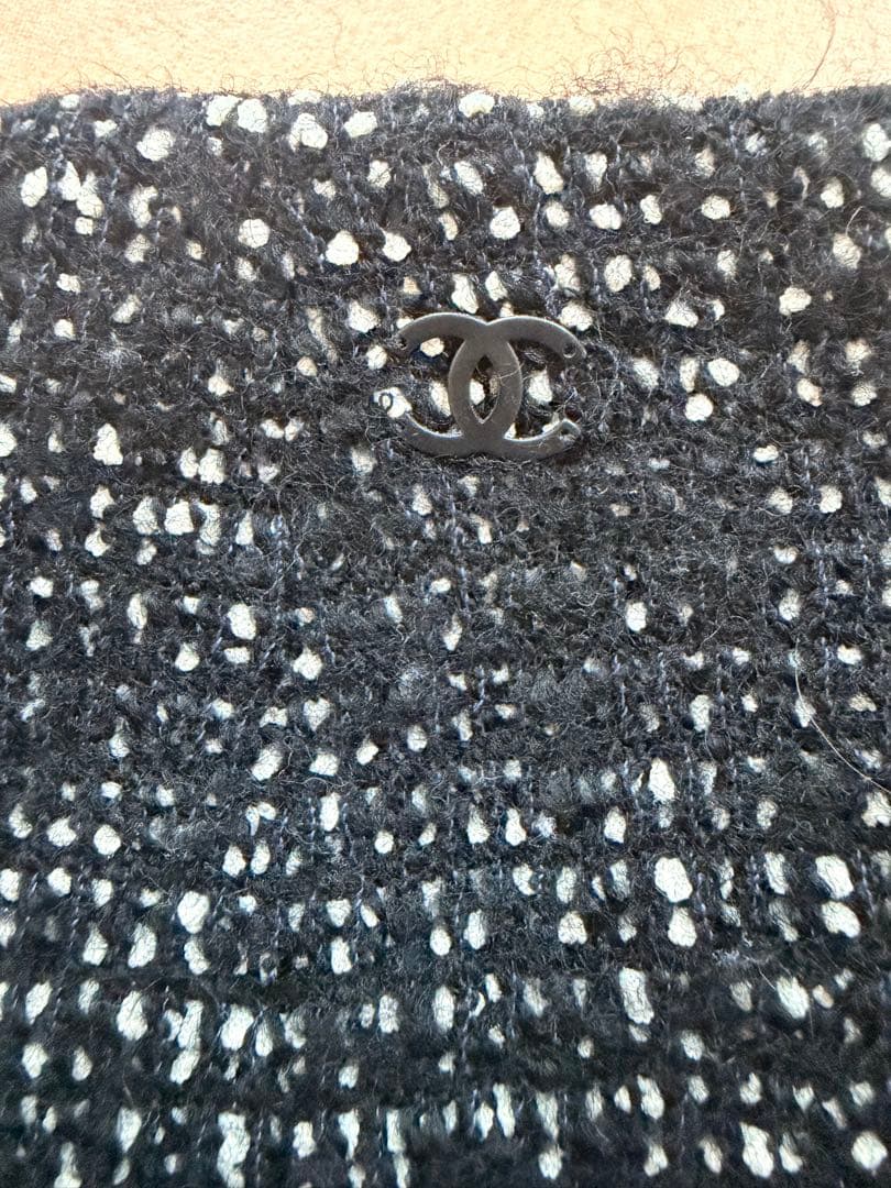 CHANEL シャネル　ツイードスカート　黒　白　ブラック　ホワイト