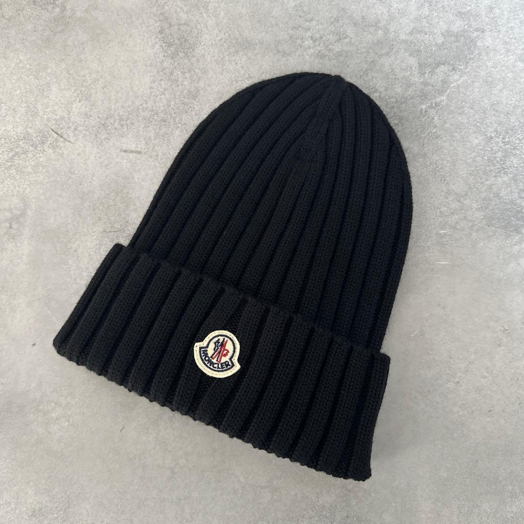 レディース MONCLER モンクレール ブラック ニット帽