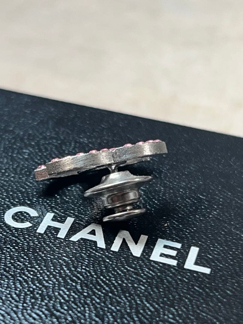 CHANEL CCロゴ ブローチ ピンク　ピンバッジ　ビンテージ