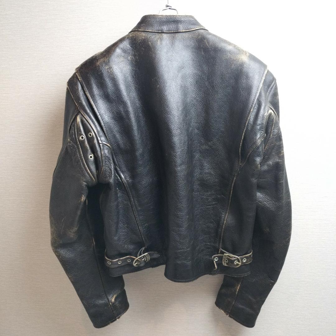 フェード Bikers シングルライダース レザージャケット 42 XL シボ