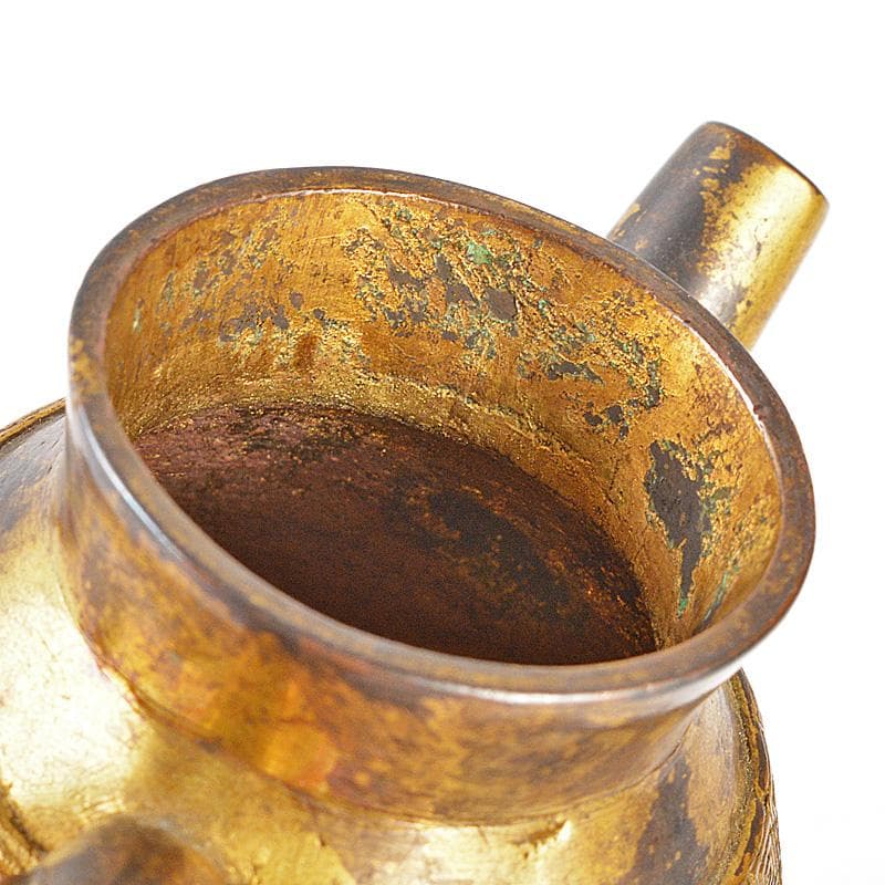 中国　古銅宣徳銅　霊芝摘　水注　水滴　D　R6503