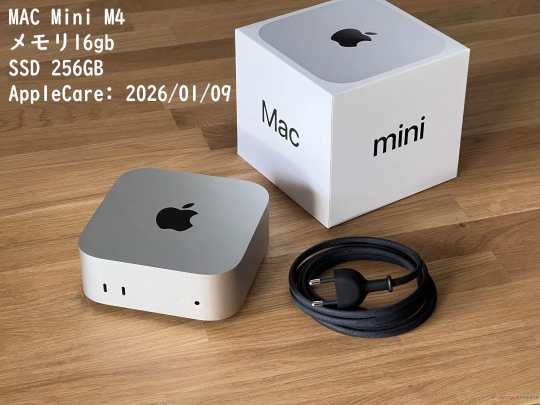 Mac mini M4 16GBメモリ 256GBSSD + AppleCare