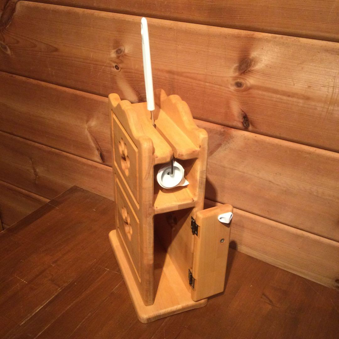 アメリカンカントリー家具　カントリーハート　収納付きコロコロスタンド　肉球