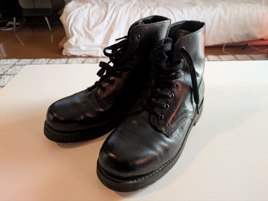 カナダ軍　コンバットブーツ　ミリタリーブーツ ブラック レザー　25.5cm