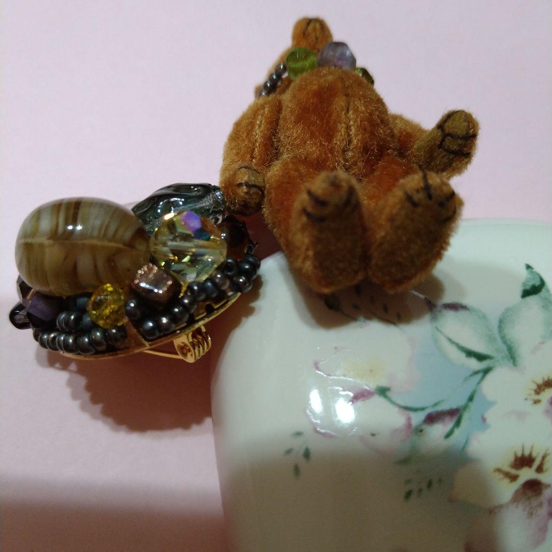 ミニチュア/テディベアー♪♪ブローチ/吉田千鶴さま♪人気作家