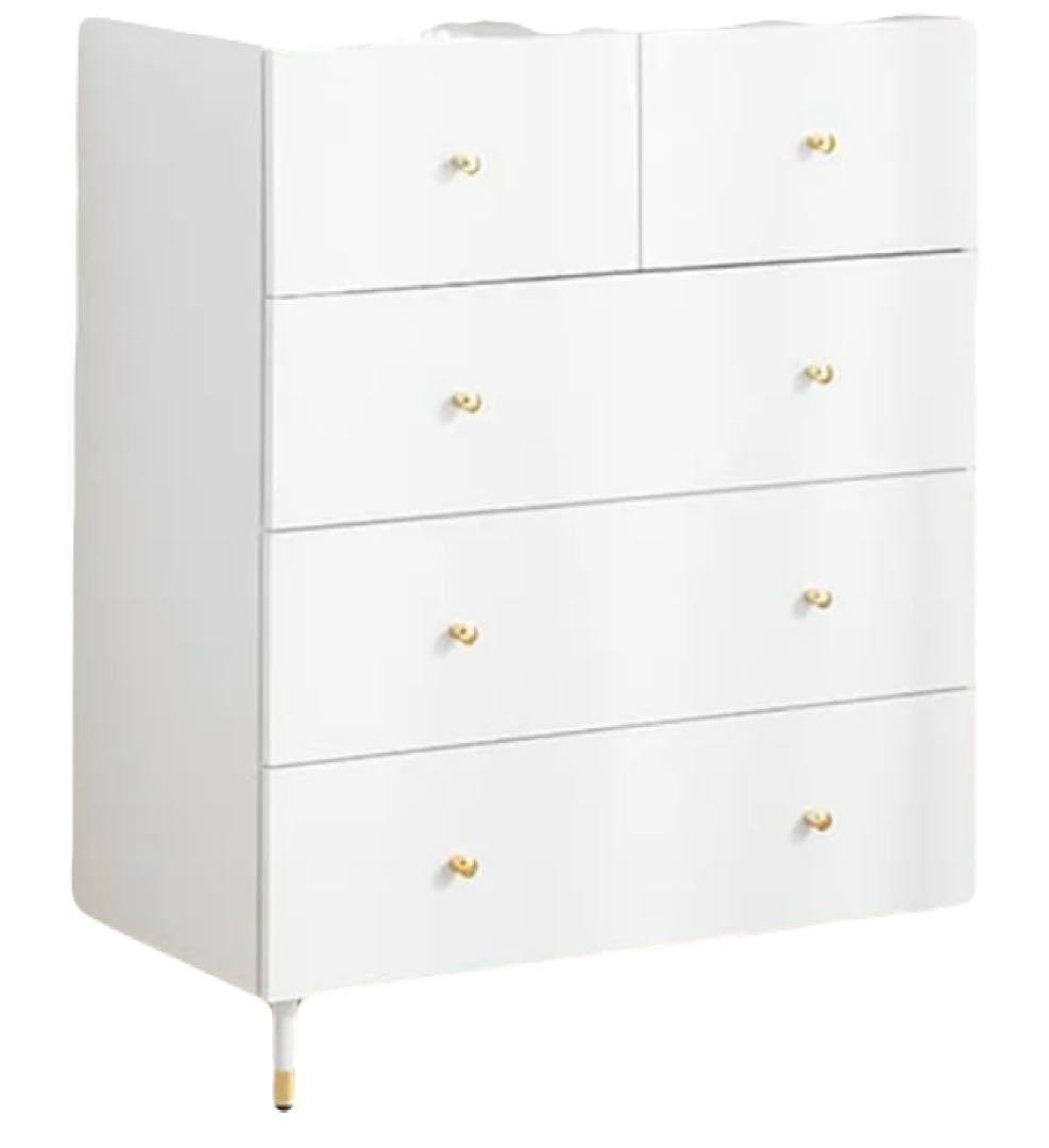 るん　Lowya リビング収納 タンス 大容量 ホワイト