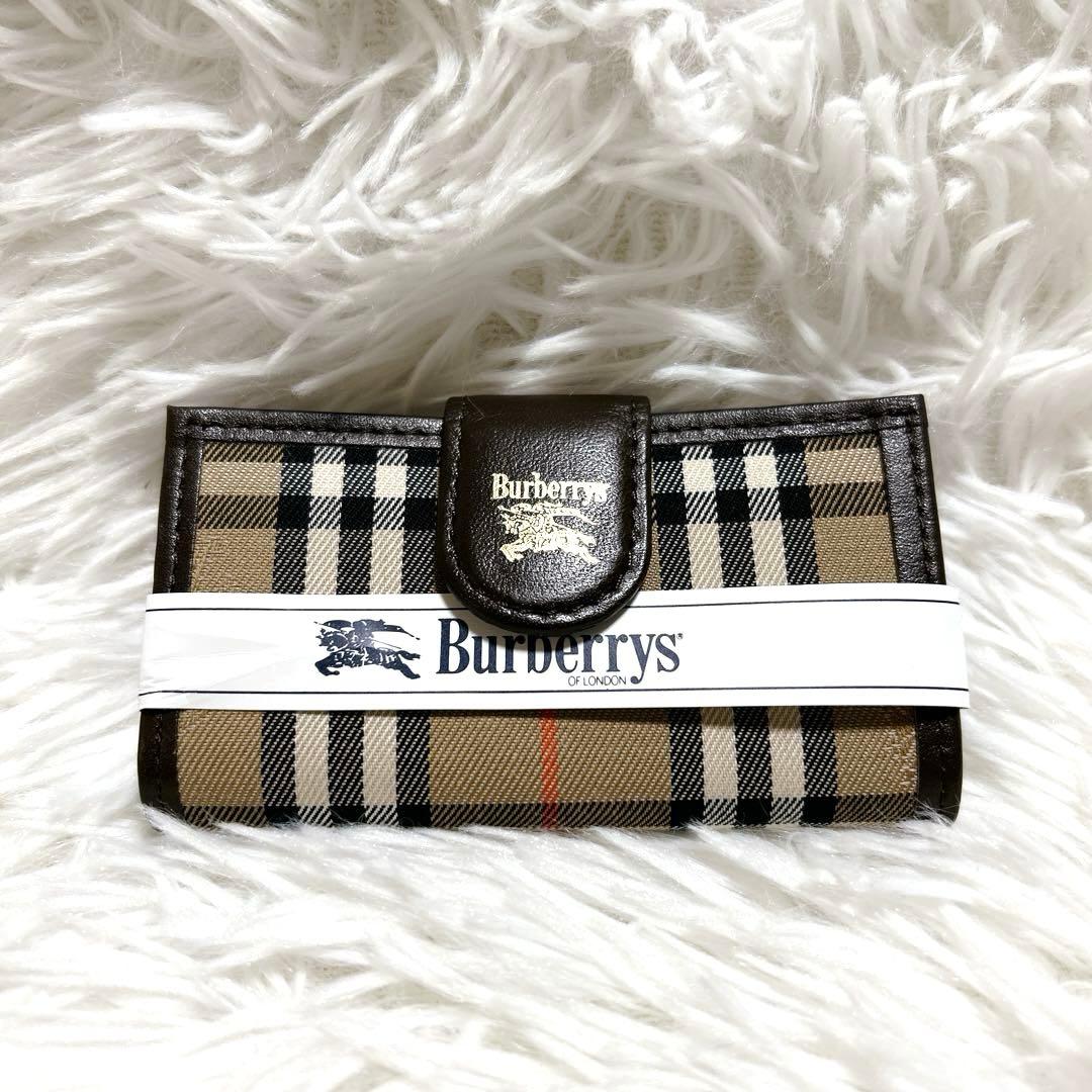 【新品】Burberry ノバチェック 4連キーケース シャドー 希少 廃盤品