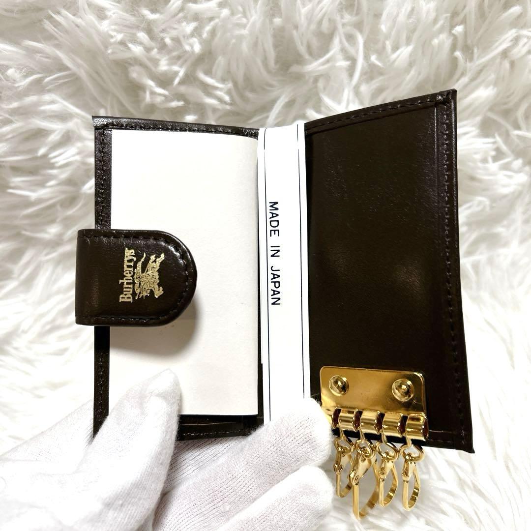 【新品】Burberry ノバチェック 4連キーケース シャドー 希少 廃盤品