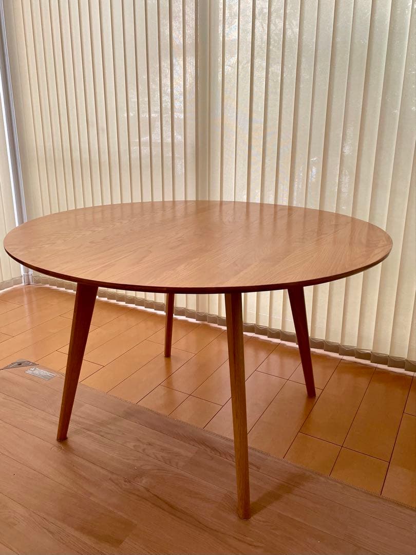 大川家具 リバー 円形ダイニングテーブル120cm