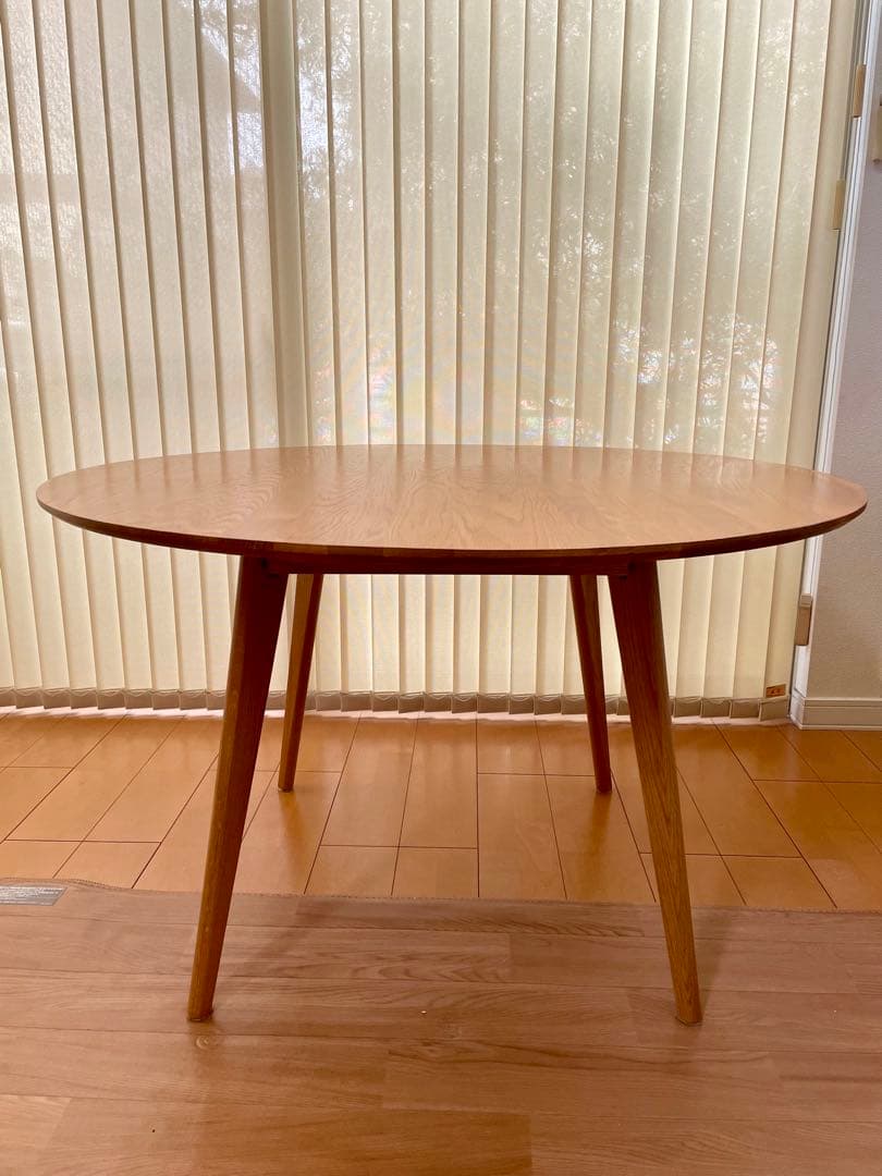 大川家具 リバー 円形ダイニングテーブル120cm