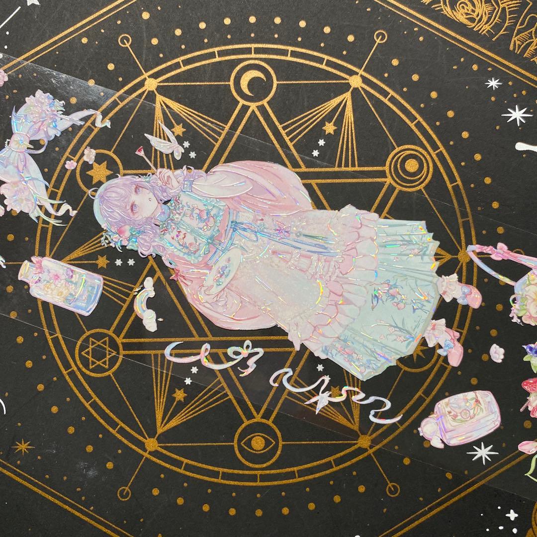 【9238】海外　マステ　中古巻　貝殻光マスキングテープ　人物系　女の子残量多め