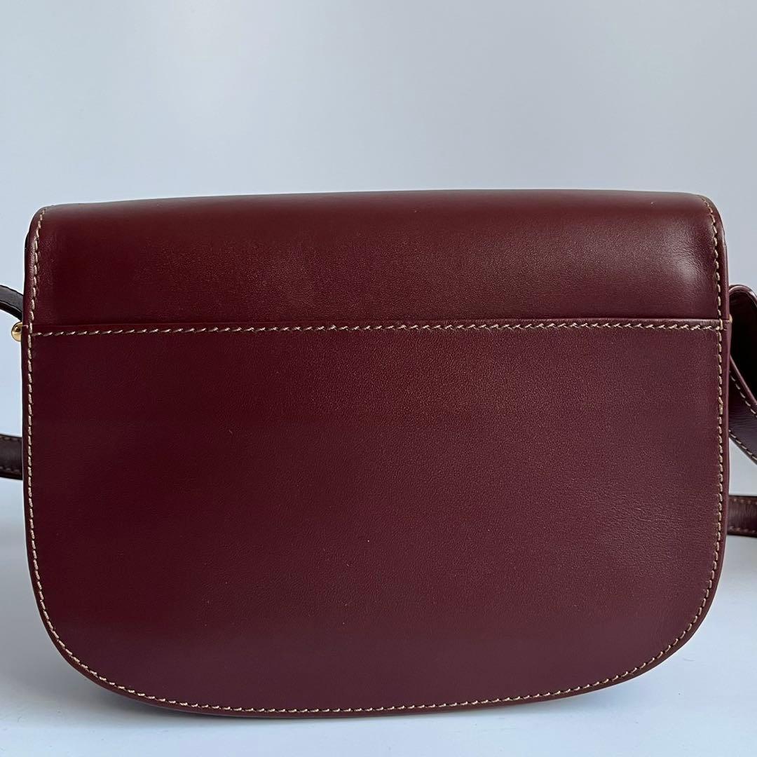 ■未使用級■ Cartier　マストライン　ショルダーバッグ　レザー　ボルドー