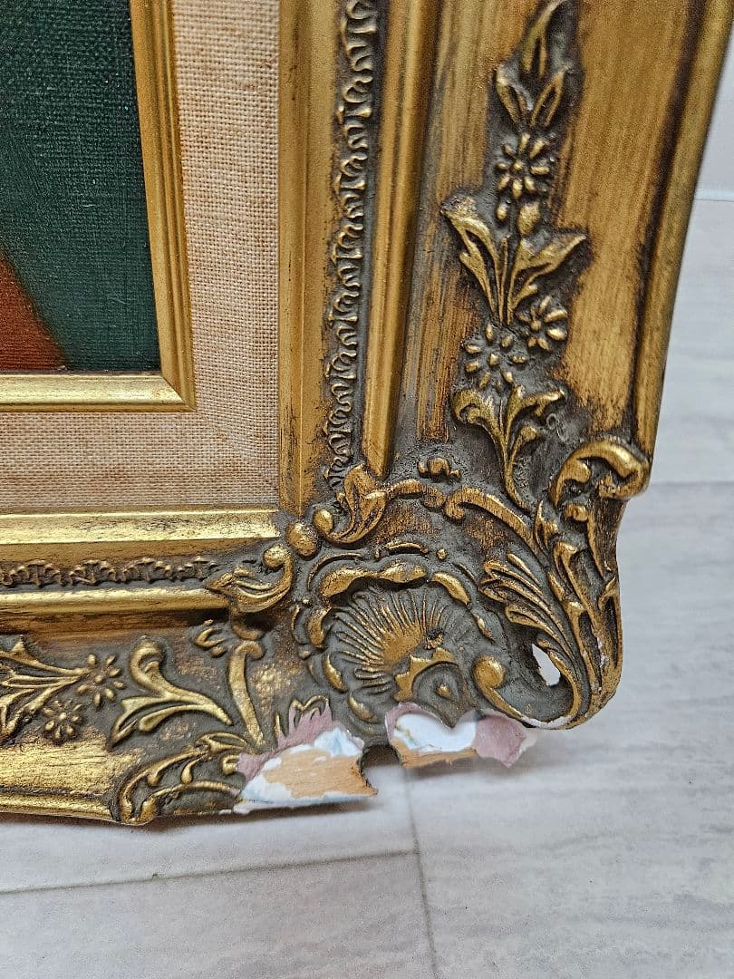 奥野北雄 真作 【般若】 油彩画 絵画 二元会常任委員審