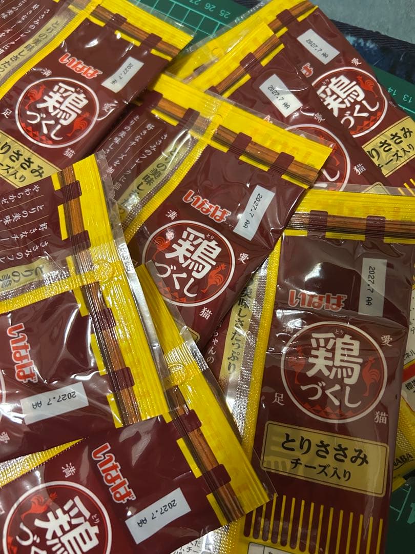 鶏づくし いなば 猫 とりささみチーズ入り(60g×3入り)7パック 新品未開封