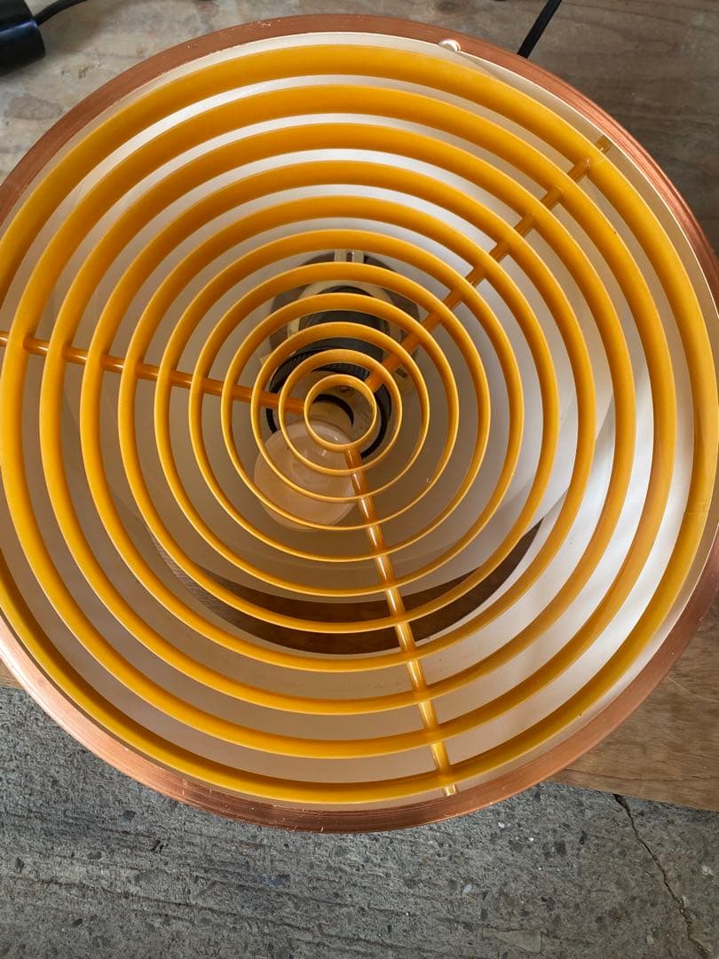 最終値下げ スペースエイジ 銅色 アルミペンダントライト 昭和レトロ インテリア