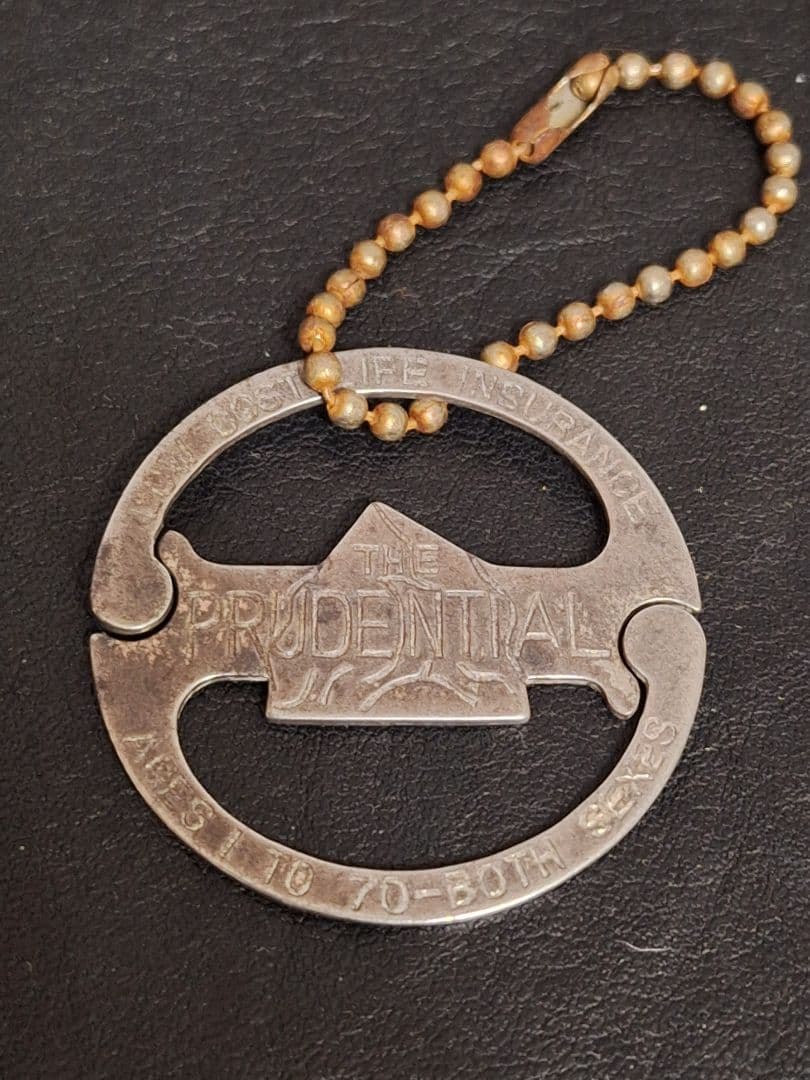 ヴィンテージ キーリング PRUDENTIAL ボールチェーン 販促 広告 アド