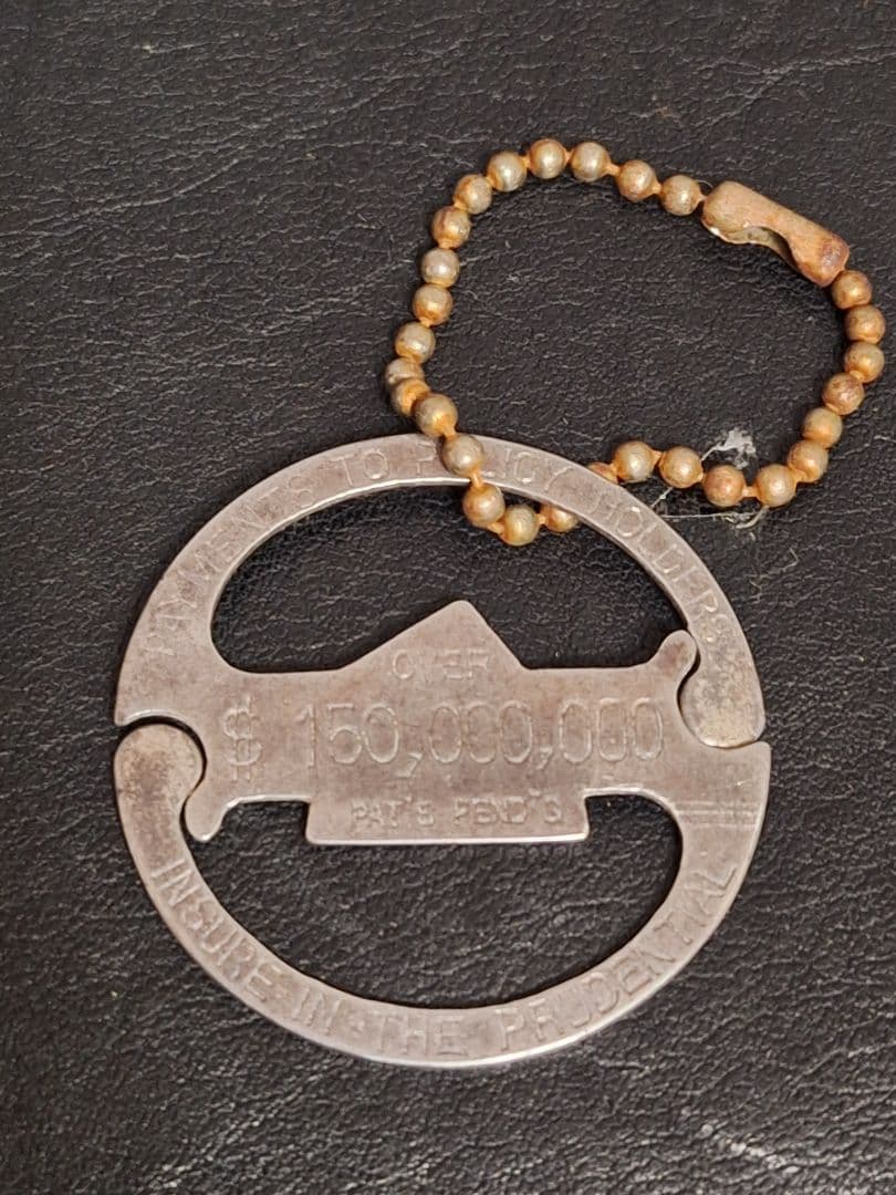 ヴィンテージ キーリング PRUDENTIAL ボールチェーン 販促 広告 アド