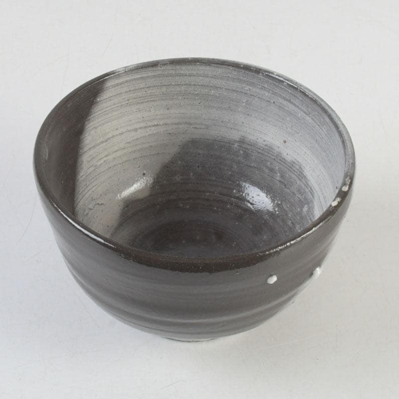 茶道具　出雲焼　十一代　長岡空権作　片身替　茶碗　共箱　V　9739