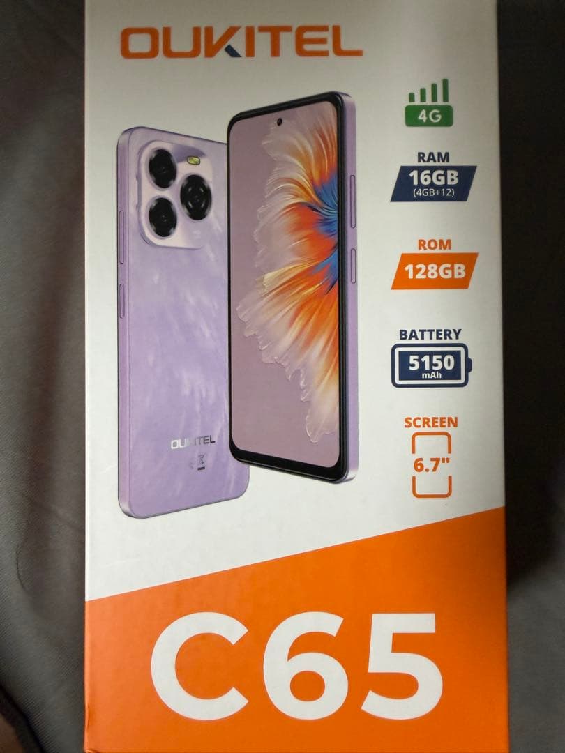 スマートフォン本体 OUKITEL C65 16GB RAM 128GB ROM