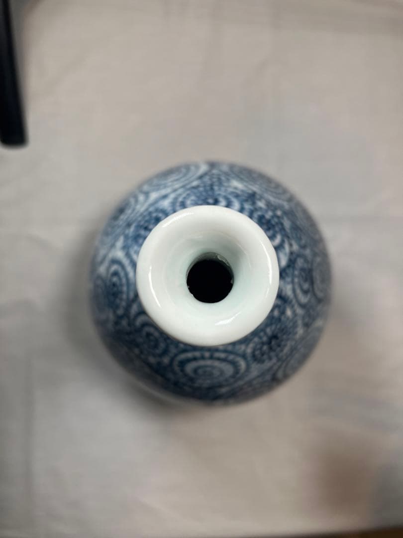 古伊万里　タコ唐草　鶴首の壺