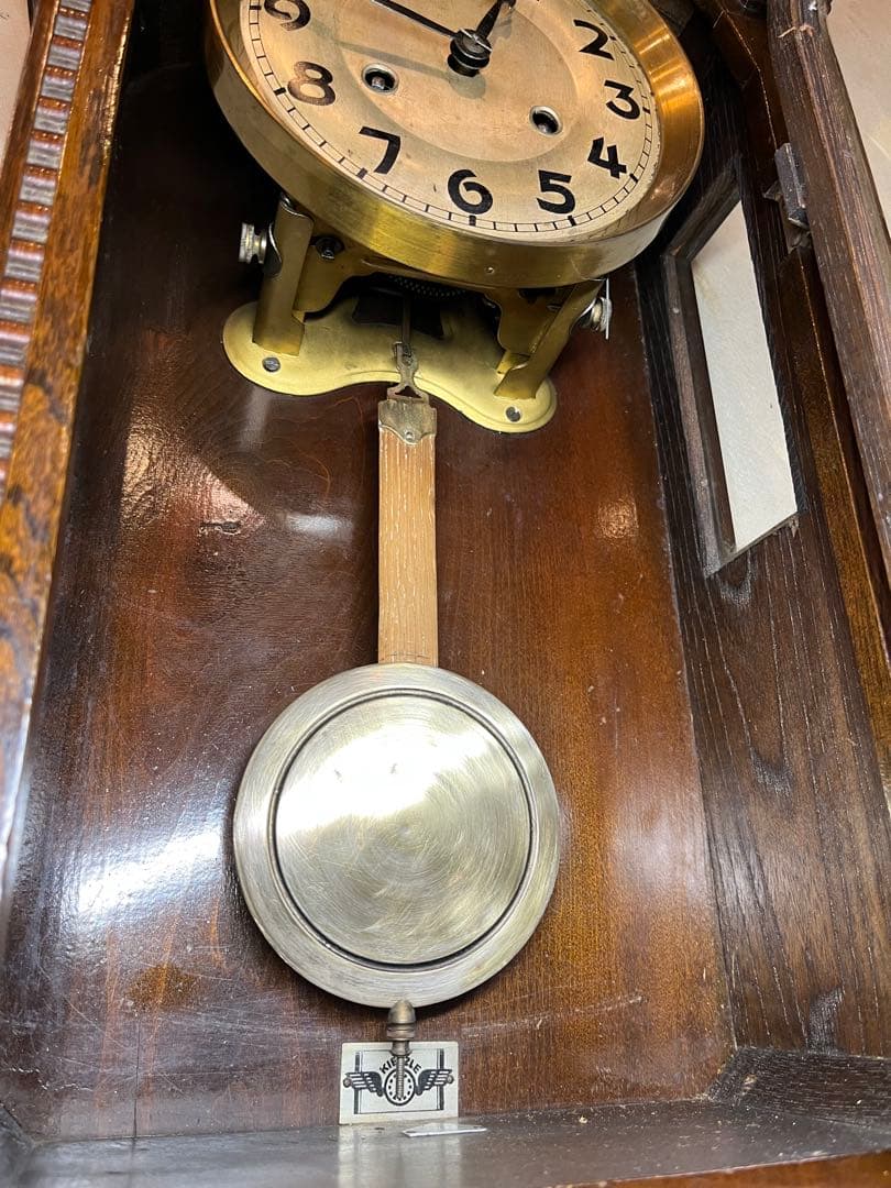 キンツレー　独　柱時計　古時計　振り子　ゼンマイ　アンティーク　レトロ　精工舎