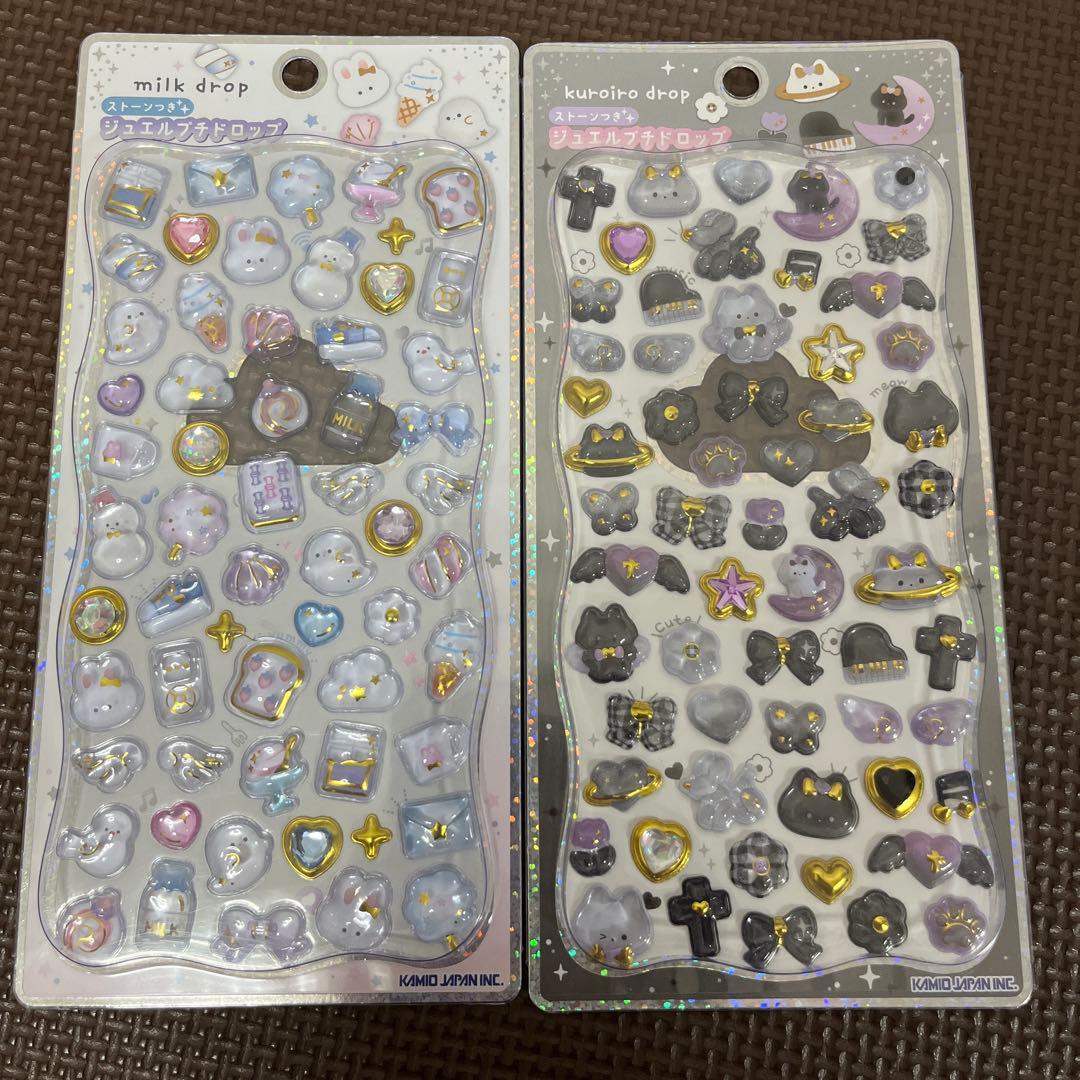 カミオジャパン　ジュエルプチドロップ　プチドロップステッカー　おはじきシール