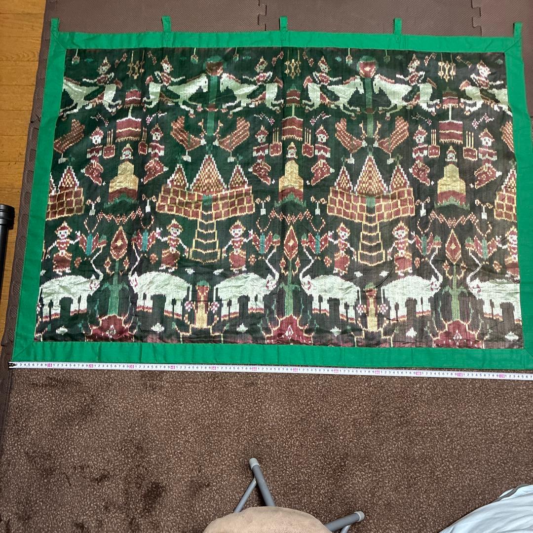 インドネシア領のイカット、織物タペストリー、装飾壁掛け大型約130x98