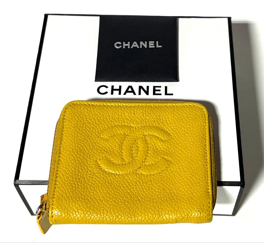 かおる！CHANELシャネル☆ケース イエローレザー ココマーク