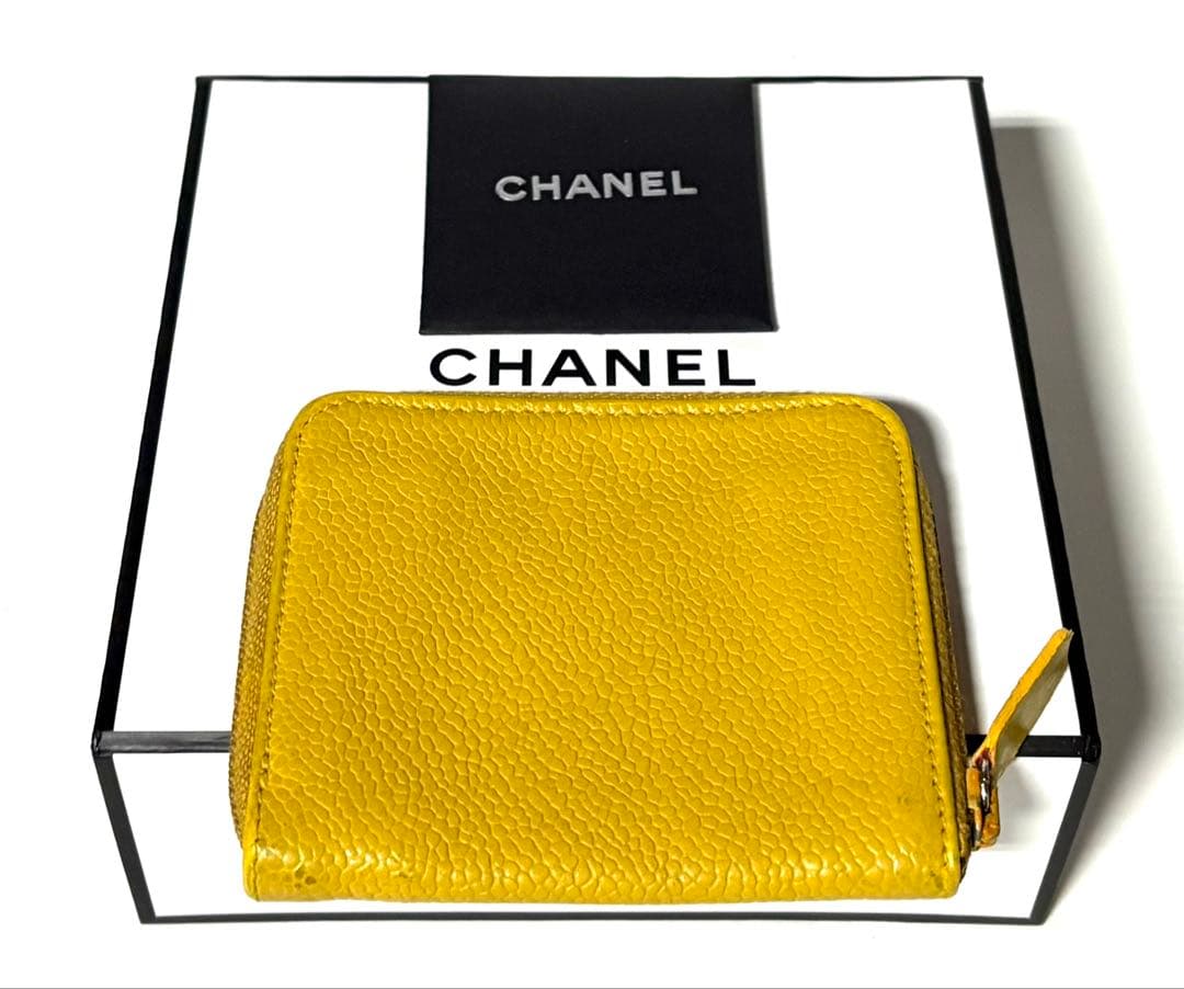 かおる！CHANELシャネル☆ケース イエローレザー ココマーク