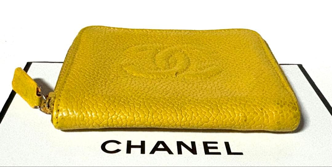 かおる！CHANELシャネル☆ケース イエローレザー ココマーク