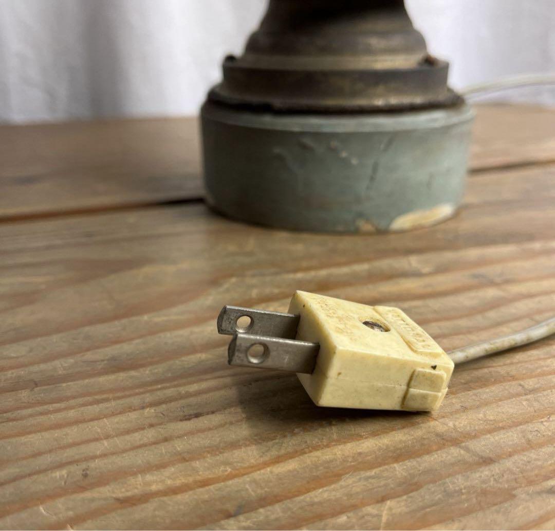 値下げ中★アンティーク古道具◾️古硝子 ミルクガラス 間接照明 テーブルランプ