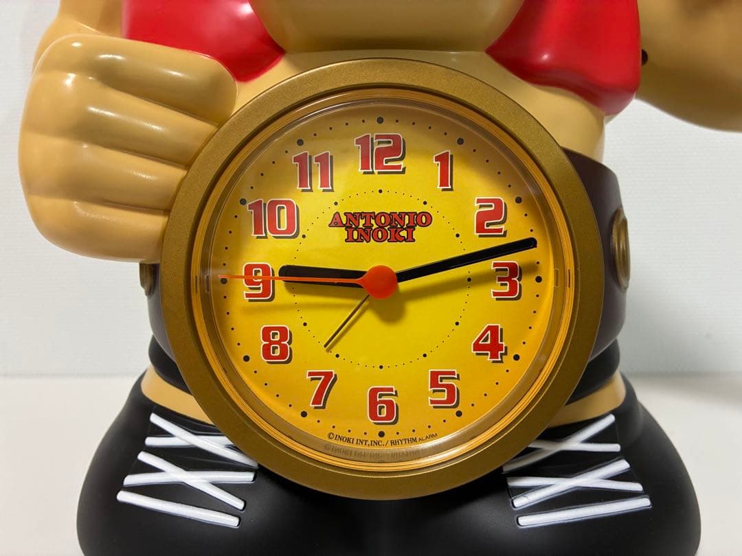 【 新品・未使用 】　アントニオ猪木目覚まし時計　ビッグサイズ　超レア品　箱入り