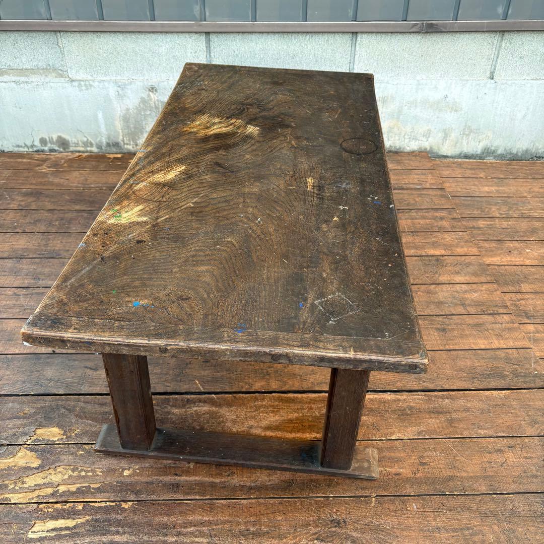 昭和レトロ 古家具 無垢材 木製座卓 引き出し付き ちゃぶ台 文机 お経台 経机