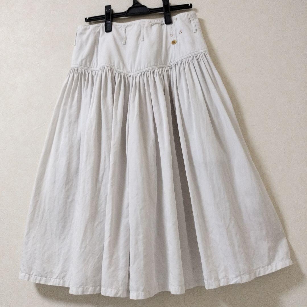 45R　45rpm　テンセルのレイレイ　キュロットスカート（白）