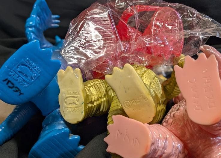 マグラ＆レッドキング＆チャンドラー＆ピグモン（ブルマァク復刻）ソフビ４体セット