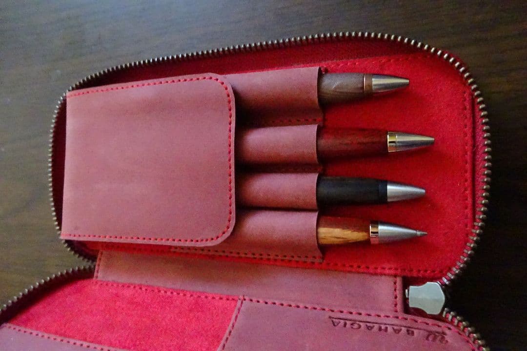 ウッドペンクラフト　木軸ペン・バハギアペンケースセット